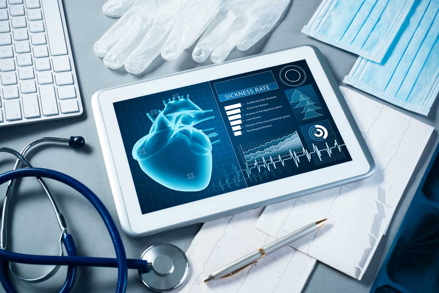 Healthcare investment and financial advisory visual